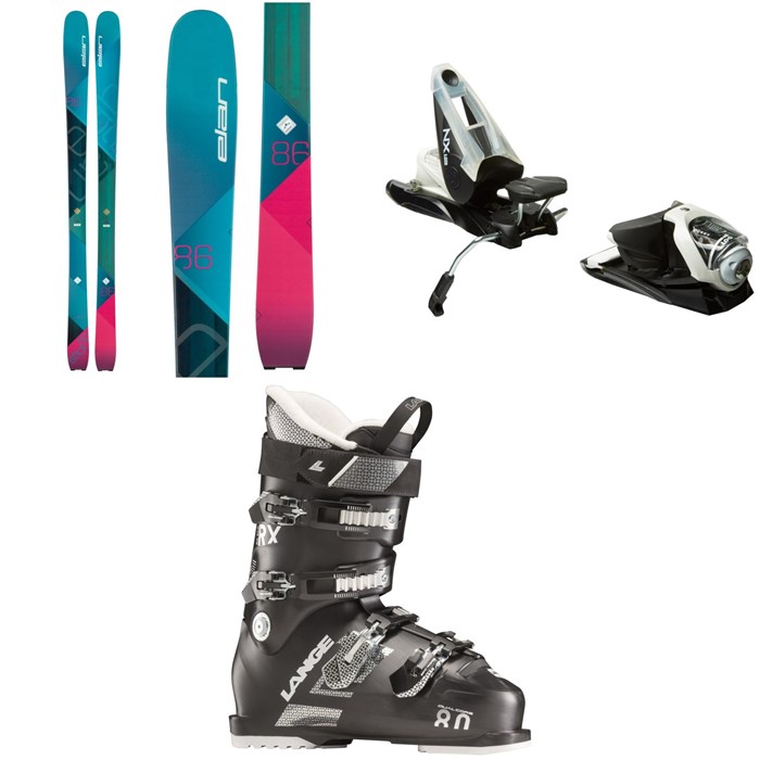 Elan - Ripstick 86 Skis - Women's + Look NX 12 Dual WTR Ski Bindings + Lange RX 80 LV Ski Boots - Women's 2018