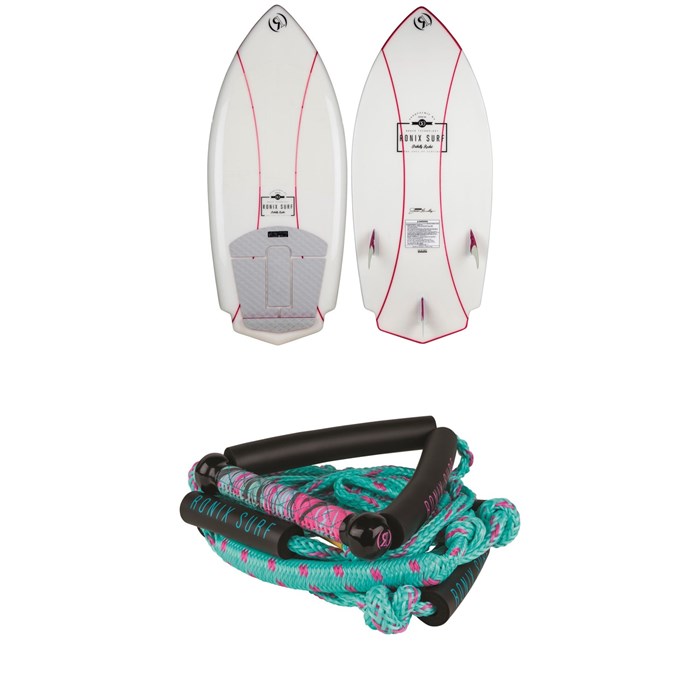 Ronix - Potbelly Rocket Naked Wakesurf Board + Ronix 10" Surf Handle + 25 ft Bungee Surf Rope - Women's 2019