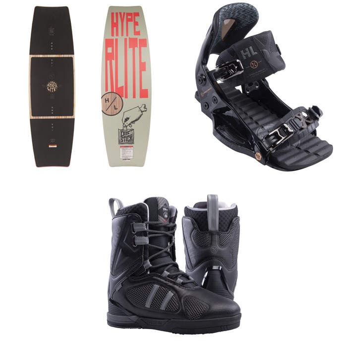 Hyperlite - Dipstick Wakeboard + The System Pro Wakeboard Bindings + Murray Wakeboard Boots 2019