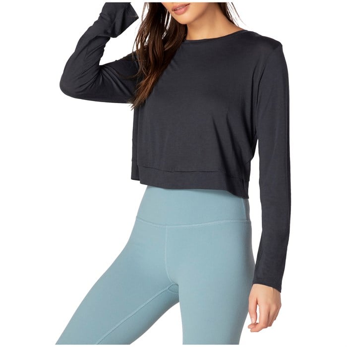 Beyond Yoga - Back Out Reversible Cropped Pullover - Women's