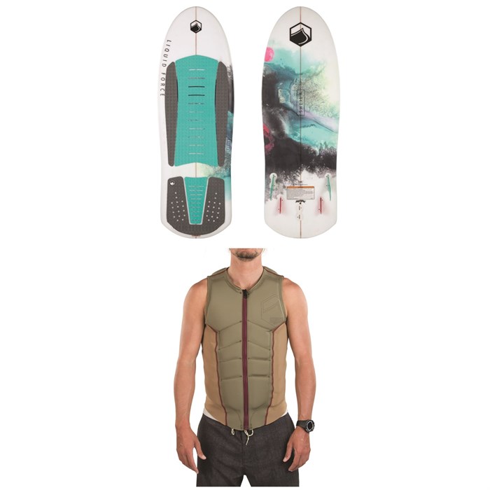 Liquid Force - Sheila Wakesurf Board + Ghost Comp Wakeboard Vest 2018