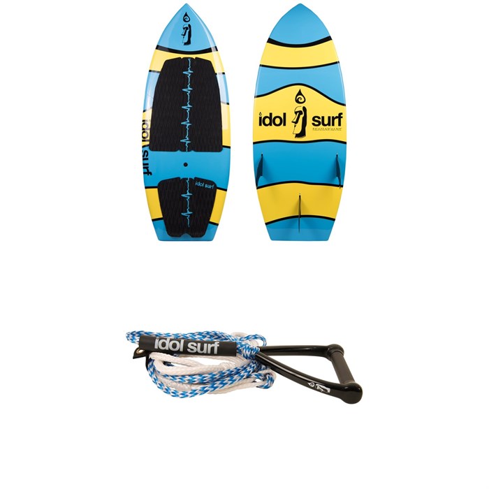 Idol Surf - JC-Sig Wakesurf Board + Handle & 24 ft Surf Rope