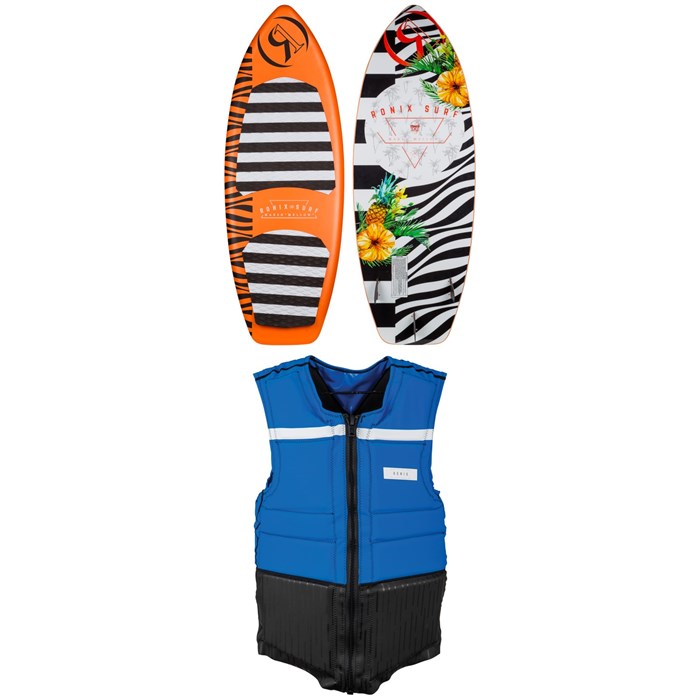Ronix - Marsh "Mellow" Thrasher Wakesurf Board + Parks Athletic Cut Impact Wakeboard Vest