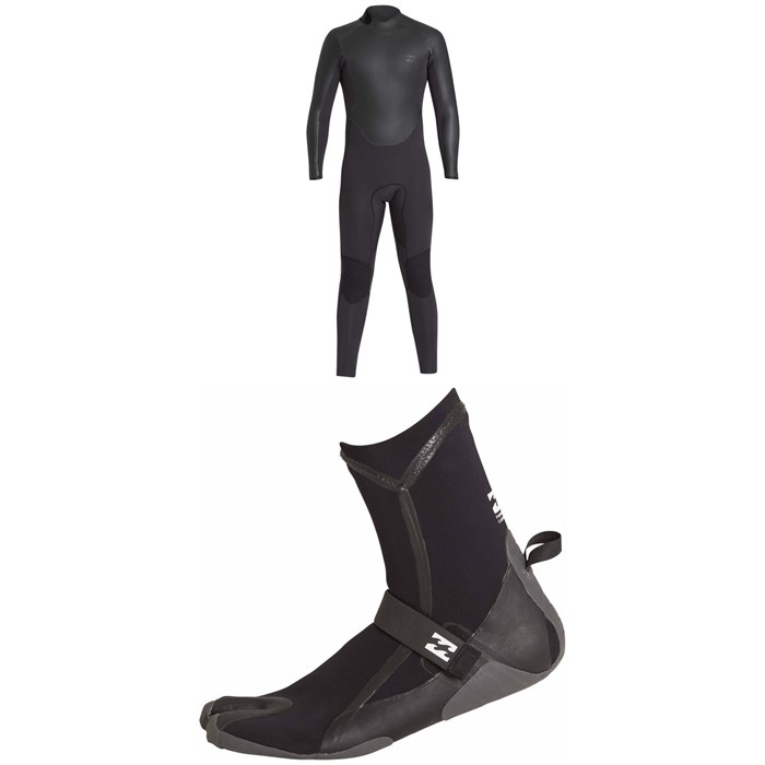 Billabong - 3/2 Revolution Ninja Zip Wetsuit +  3mm Furnace Carbon X Split Toe Boots