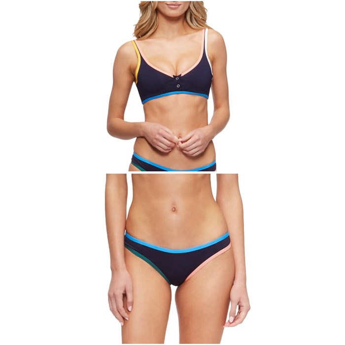 Tavik - Marlowe Bikini Top + Jayden Moderate Color Blocked Bikini Bottoms - Women's