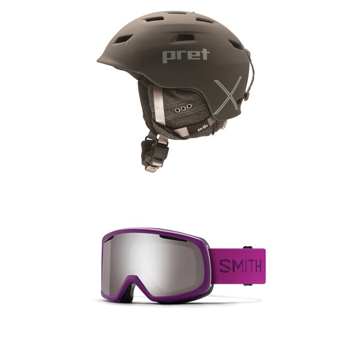 Pret - Luxe X Helmet - Women's + Smith Riot Goggles - Women's