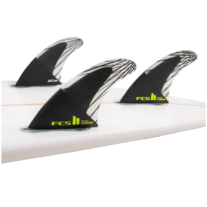 サーフィン・ボディボード FCS II CARVER PC CARBON TRI SET(MEDIUM) FCS II Carver Tri Fins - FCS US