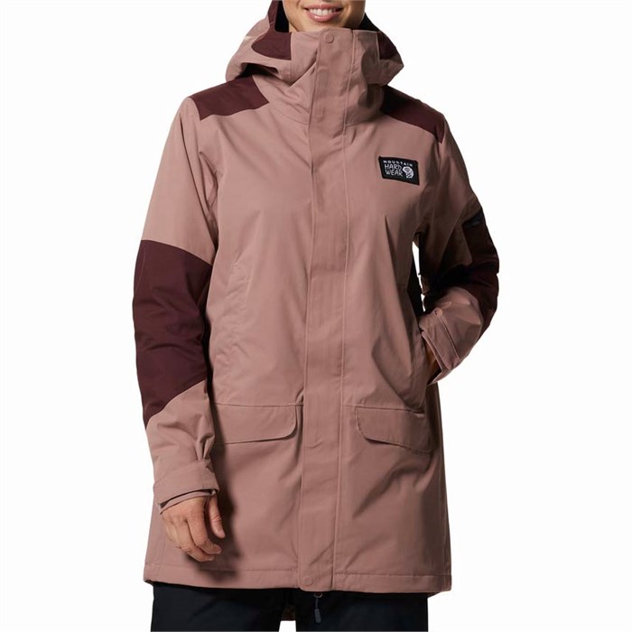 brienna waterproof insulated hooded jacket fig