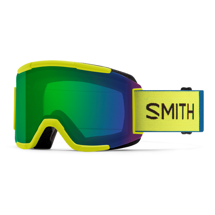 Smith Squad Ski Snow Goggle Citron Glow 2x Interchangeable Lenses 