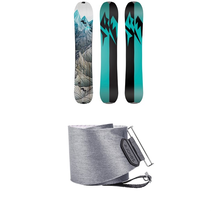 Jones - Jones Solution Splitboard - Women's 2020 + Nomad Quick Tension Tail Clip Splitboard Skins