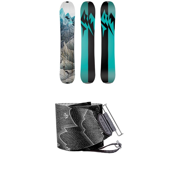 Jones - Jones Solution Splitboard - Women's 2020 + Nomad Pro Quick Tension Tail Clip Splitboard Skins