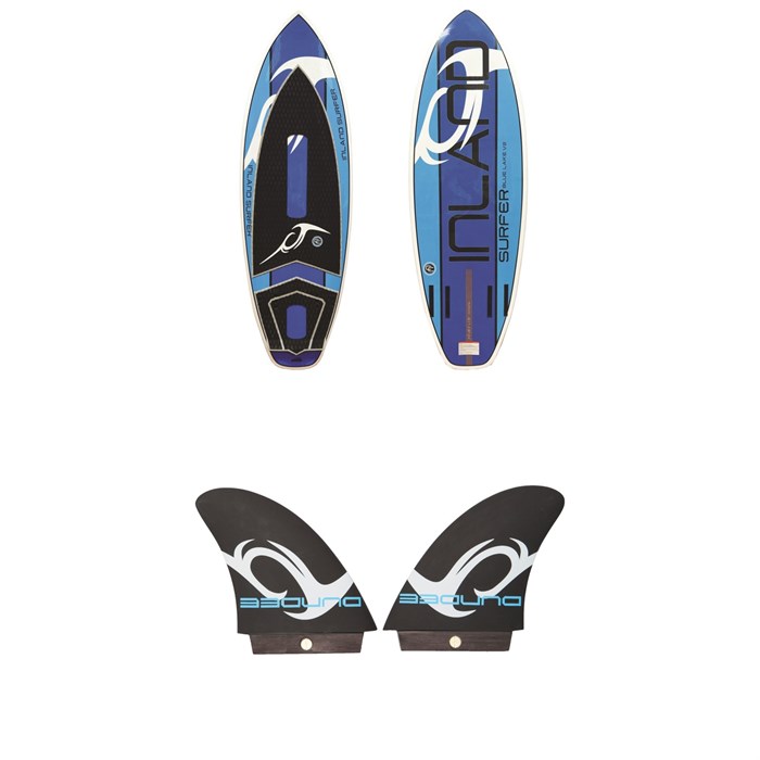 Inland Surfer - Blue Lake V2 Wakesurf Board + Dundee 4.5'' Surf Fins
