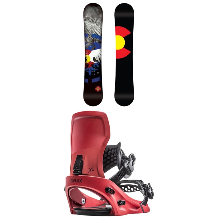 Never Summer - Heritage Snowboard + Flux XF Snowboard Bindings 2020