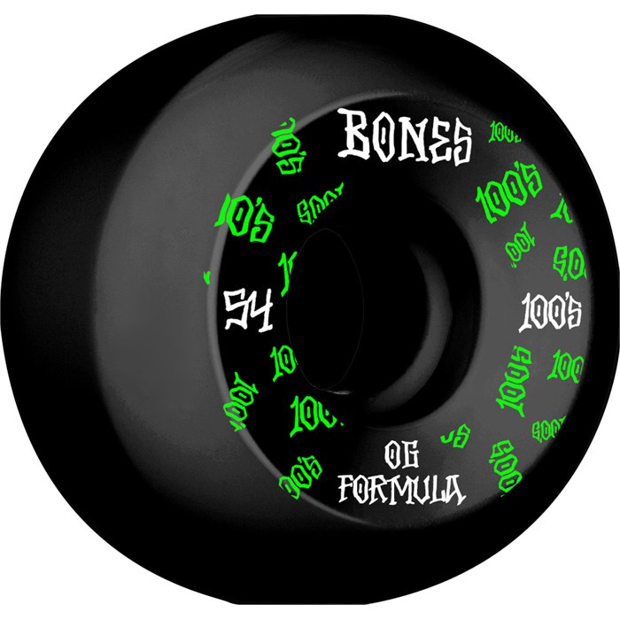 Bones - 100s #3 OG Formula V5 Black Skateboard Wheels