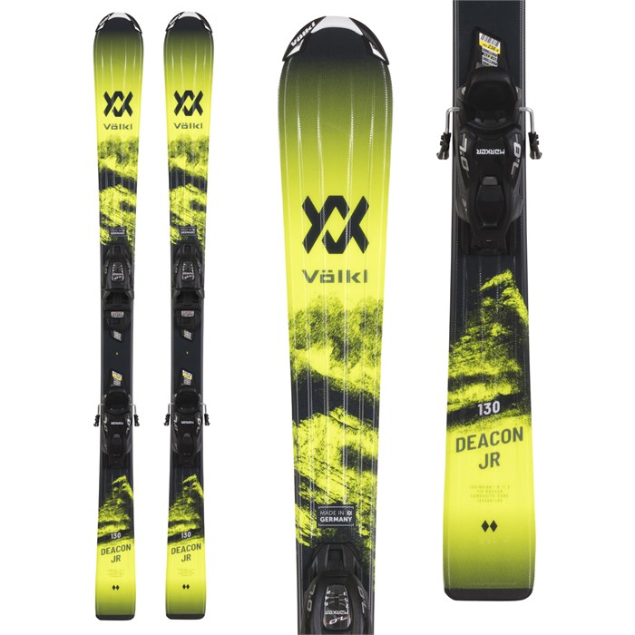 Volkl Deacon Junior Skis + 4.5 vMotion Jr Bindings Boys' 2021 evo