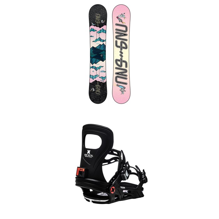 GNU - Asym Velvet C2 Snowboard + Bent Metal Metta Snowboard Bindings - Women's 2021