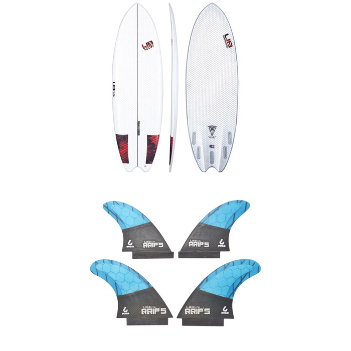 Lib Tech - Funnelator Surfboard + Lib Tech Quad Fin Set