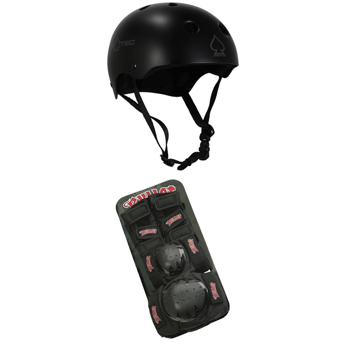 Pro-Tec - Classic Skate Skateboard Helmet + Bullet Pad Set