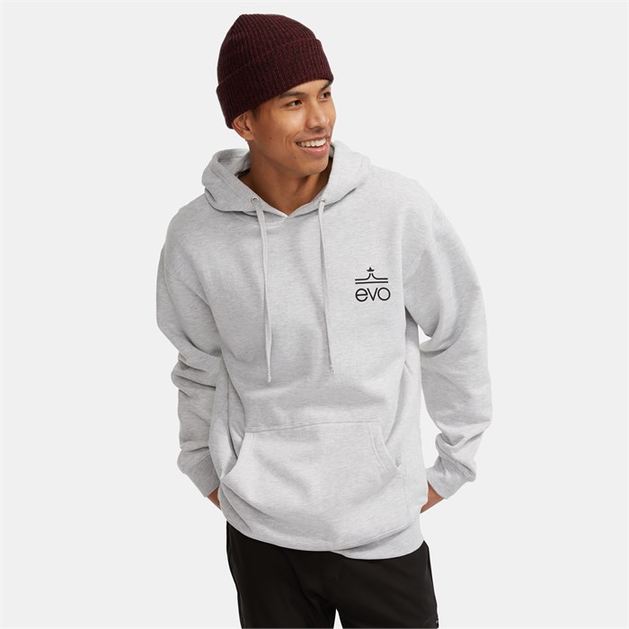 Evo Square Logo Pullover Hoodie 2021 - X-Large Gray | Cotton/Polyester