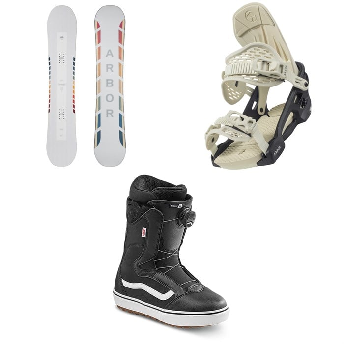 Arbor - Poparazzi Rocker Snowboard + Acacia Snowboard Bindings + Vans Encore OG Snowboard Boots - Women's 2021