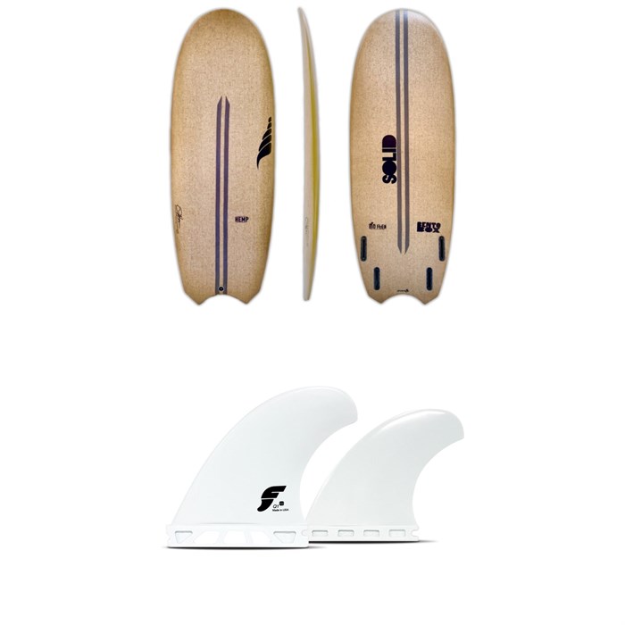 Solid Surf Co - Bento Box Surfboard + Futures V2Q1 Medium Thermotech Quad Fin Set