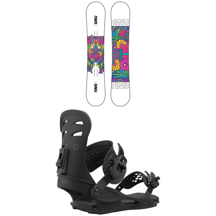 GNU - Asym B-Nice BTX Snowboard + Union Rosa Snowboard Bindings - Women's 2021