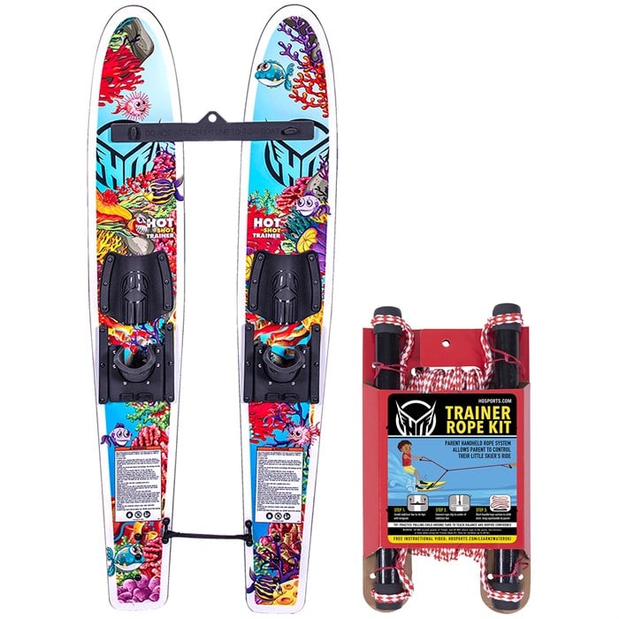 HO - Hot Shot Trainer Waterskis + Bar and Rope - Kids' 2023