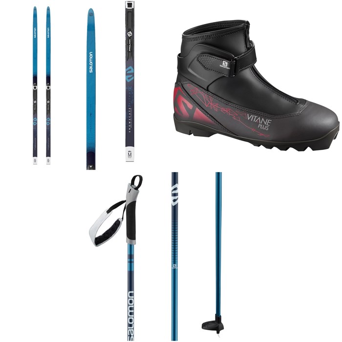 Salomon - Snowscape 7 Vitane Classic Cross Country Skis + Prolink Auto Bindings - Women's + Vitane Plus Prolink Boots - Women's + Escape Vitane Poles - Women's 2021