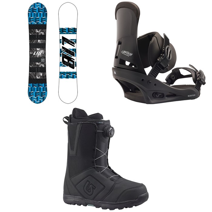 Lib Tech - Skate Banana BTX Snowboard 2020 + Burton Custom Snowboard Bindings 2020 + Moto Boa Snowboard Boots 2018