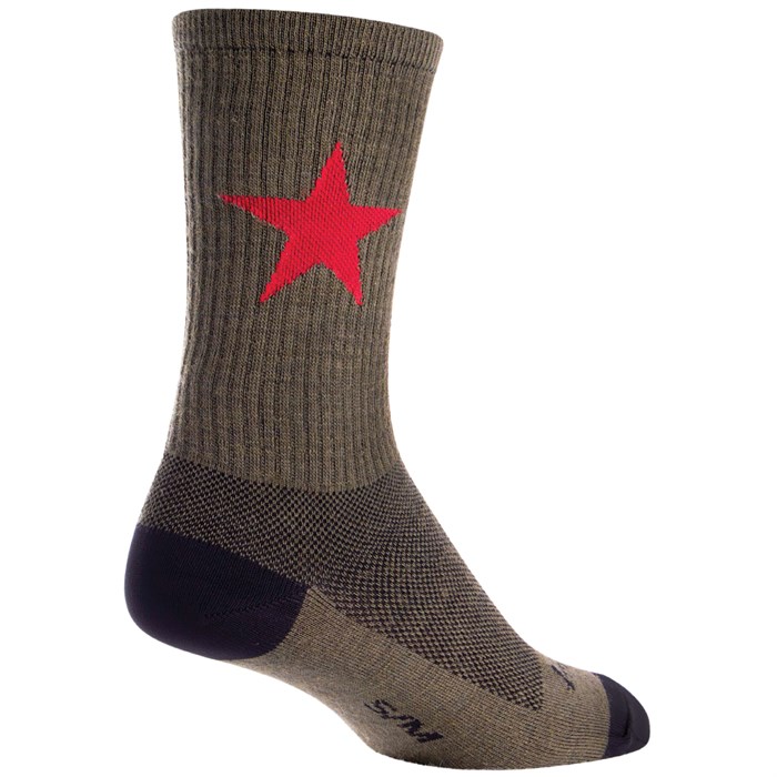 SockGuy - Red Star 6" Wool Crew Socks