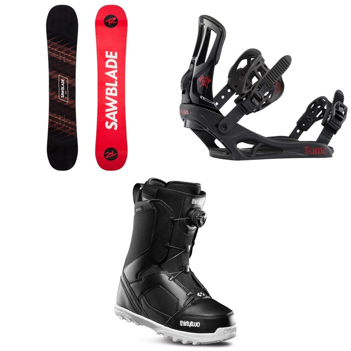 Rossignol - Sawblade Snowboard 2020 + Battle Snowboard Bindings 2021 + thirtytwo STW Boa Snowboard Boots 2020