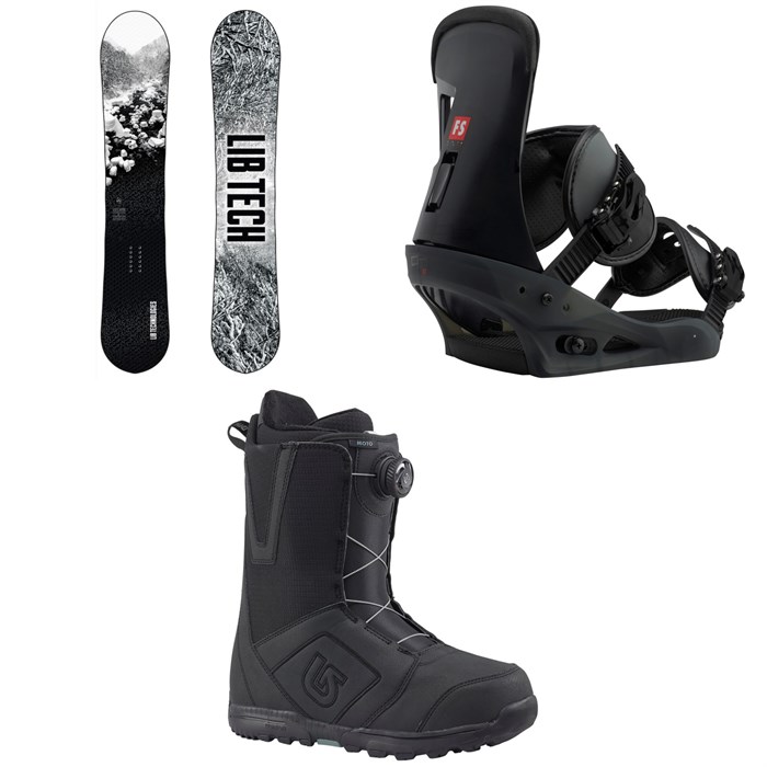 Lib Tech - Cold Brew C2 Snowboard 2020 + Burton Freestyle Snowboard Bindings 2019 + Moto Boa Snowboard Boots 2018