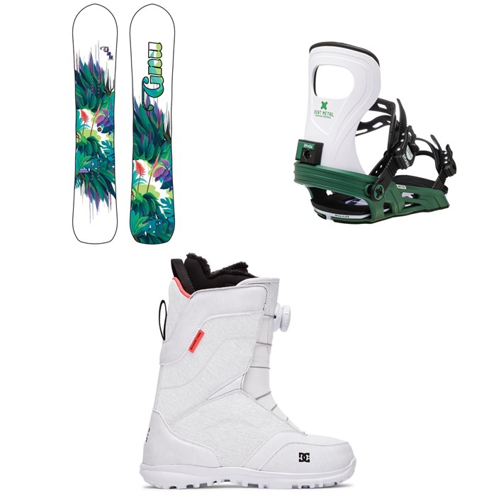 GNU - Chromatic BTX Snowboard + Bent Metal Metta Snowboard Bindings + DC Search Boa Boots - Women's 2021