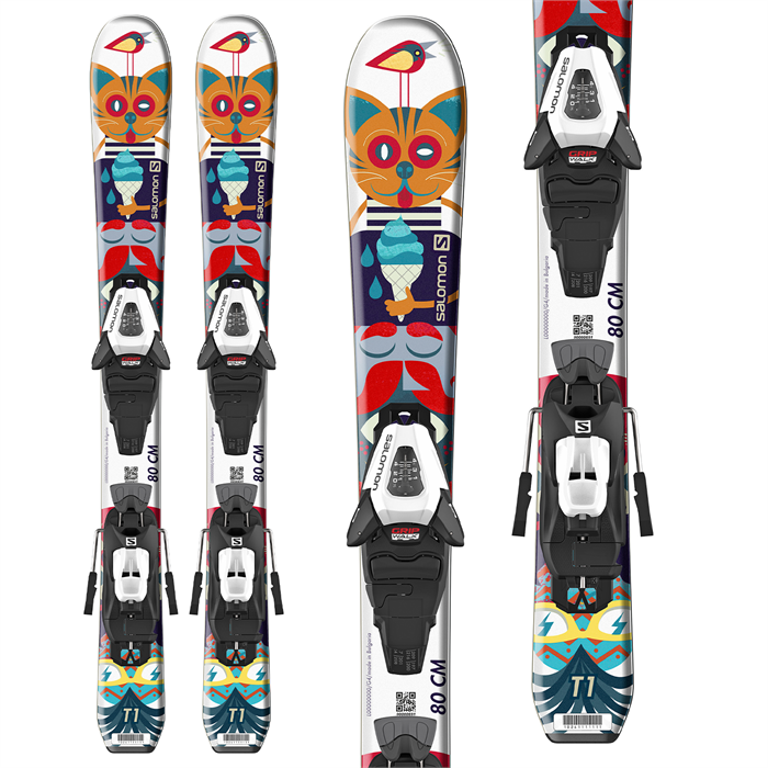 Salomon - T1 XS Skis + C5 GW Bindings - Toddlers' 2023