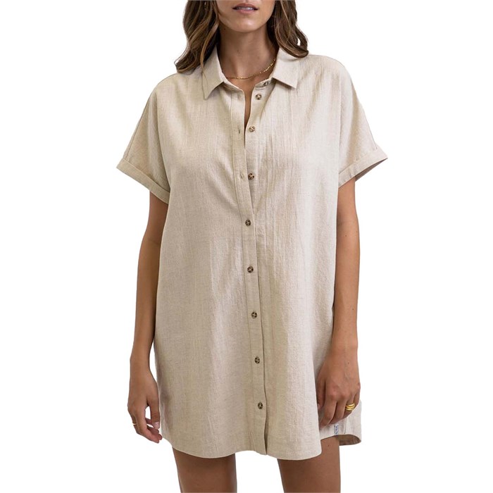 Rhythm - Classic Linen Shirt Dress - Women's