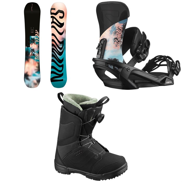 Salomon - Oh Yeah Snowboard + Vendetta Snowboard Bindings + Pearl Boa Snowboard Boots - Women's 2021