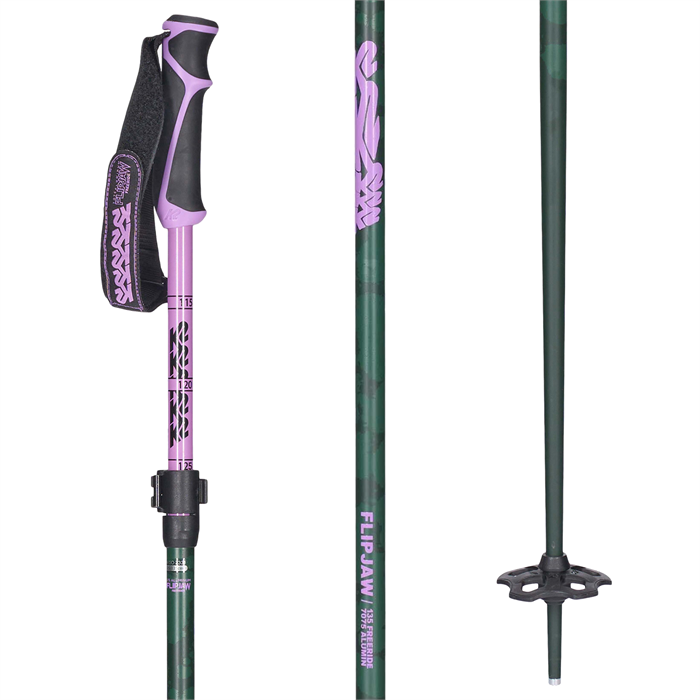 K2 - Freeride Flipjaw Adjustable Ski Poles