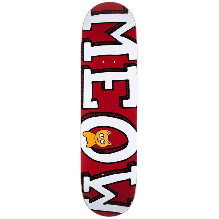 Meow - Logo Maroon 8.25 Skateboard Deck