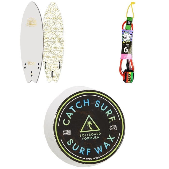 Catch Surf - Odysea 6'0" Skipper x Evan Rossell Surfboard + Catch Surf Beater 6' Leash + Catch Surf Surf Wax