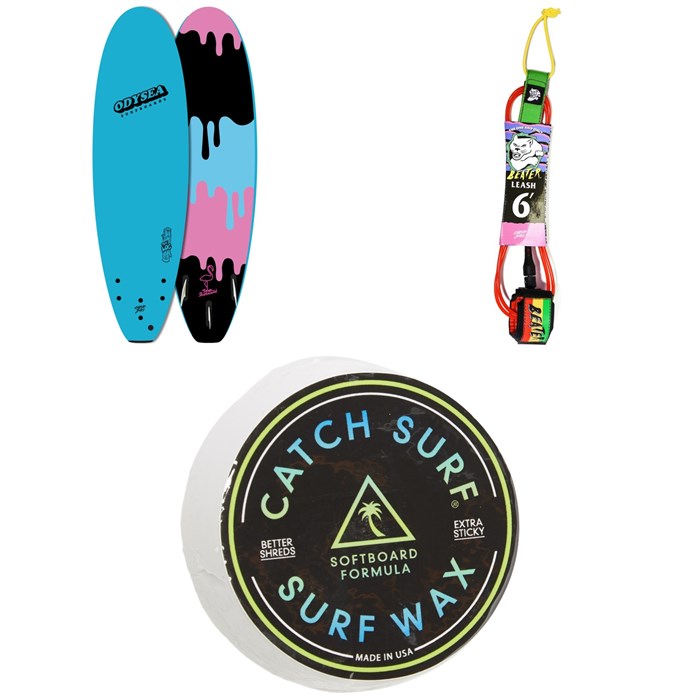Catch Surf - Odysea 6'0" Log x Tyler Stanaland Surfboard + Catch Surf Beater 6' Leash + Catch Surf Surf Wax