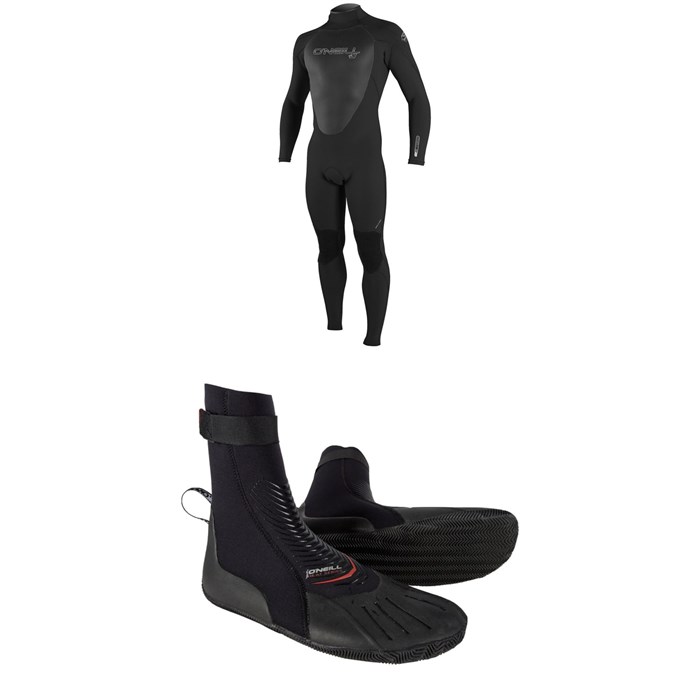 O'Neill - 4/3 Epic Back Zip Wetsuit + 3mm Heat RT Boots