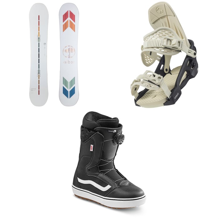 Arbor - Poparazzi Rocker Snowboard + Acacia Snowboard Bindings + Vans Encore OG Snowboard Boots - Women's 2022