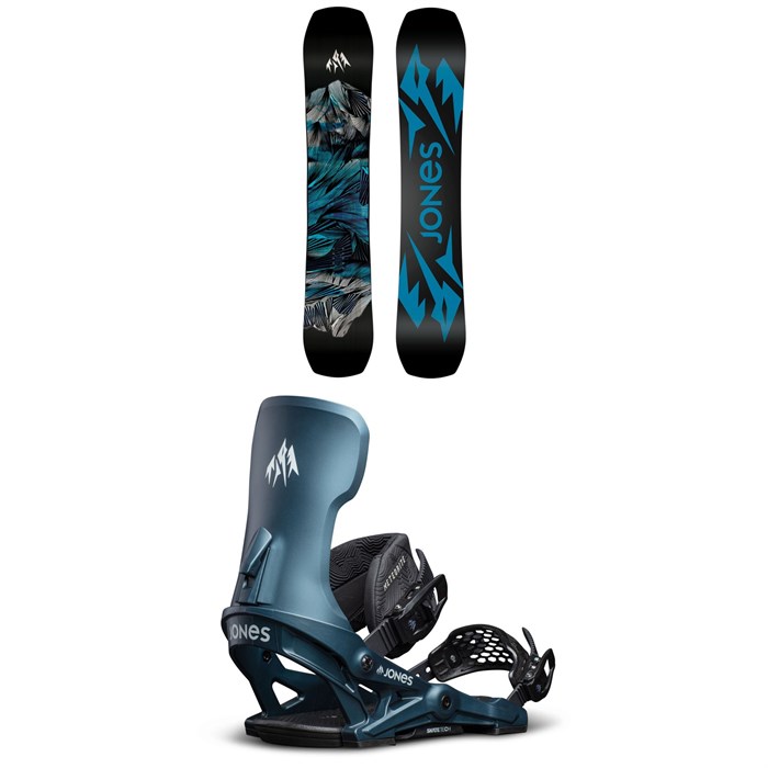 Jones - Mountain Twin Snowboard 2022 + Jones Meteorite Snowboard Bindings 2022