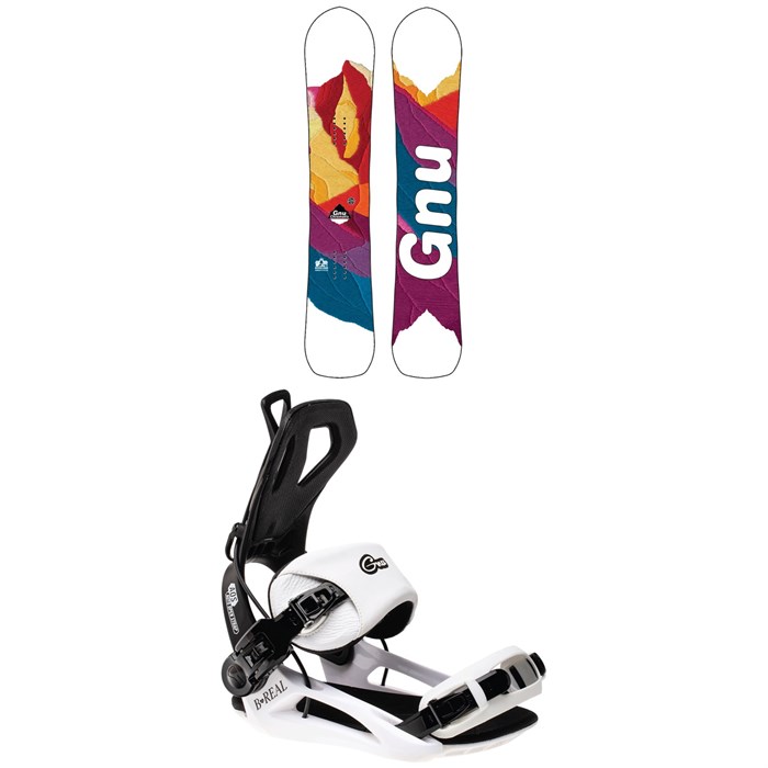 GNU - Chromatic BTX Snowboard - Women's 2022 + GNU B-Real Snowboard Bindings - Women's 2022