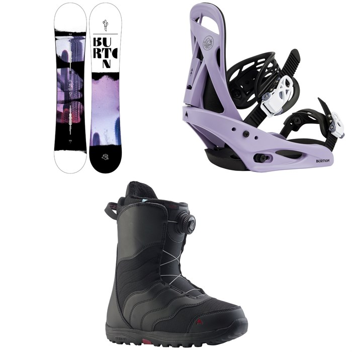 Burton - Stylus Snowboard  + Citizen Snowboard Bindings + Mint Boa Snowboard Boots - Women's 2022