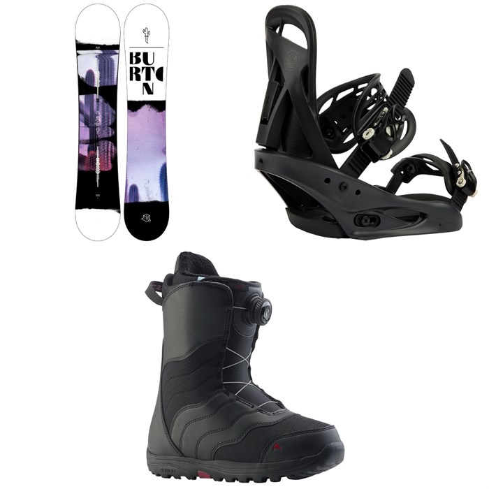 Burton - Stylus Snowboard  + Citizen Snowboard Bindings + Mint Boa Snowboard Boots - Women's 2023