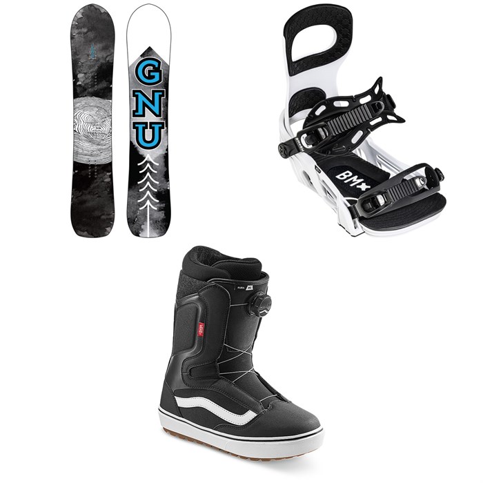 GNU - Antigravity C3 Snowboard + Bent Metal Bolt Snowboard Bindings + Vans Aura OG Snowboard Boots 2022