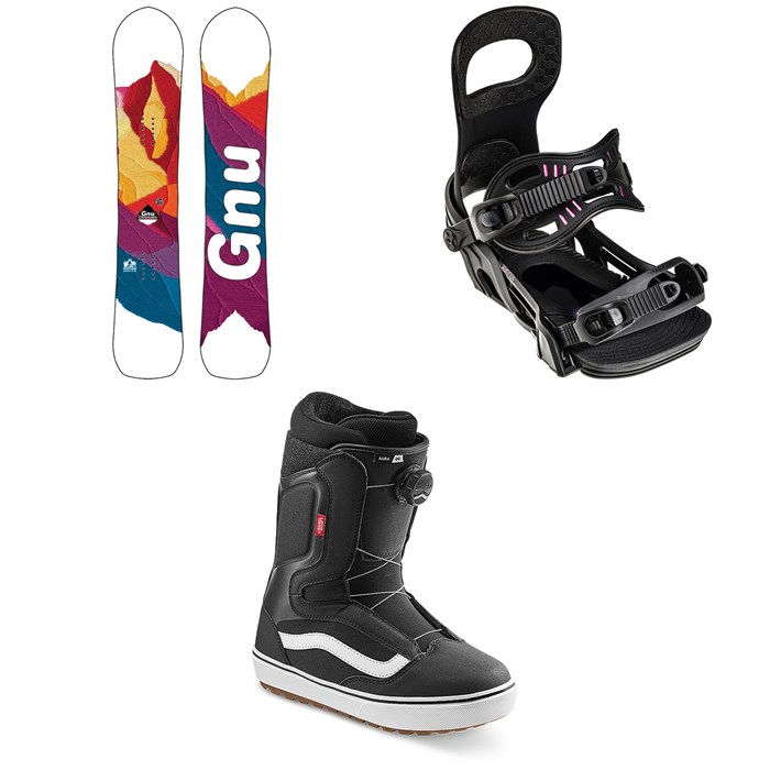 GNU - Chromatic BTX Snowboard + Bent Metal Metta Snowboard Bindings + Vans Aura OG Snowboard Boots - Women's 2022