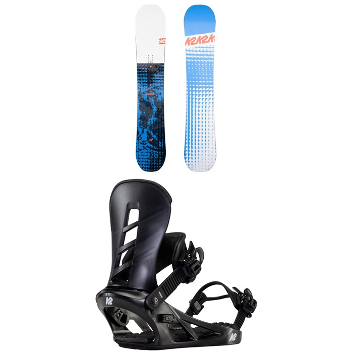 K2 - Raygun Pop Snowboard + Sonic Snowboard Bindings 2022
