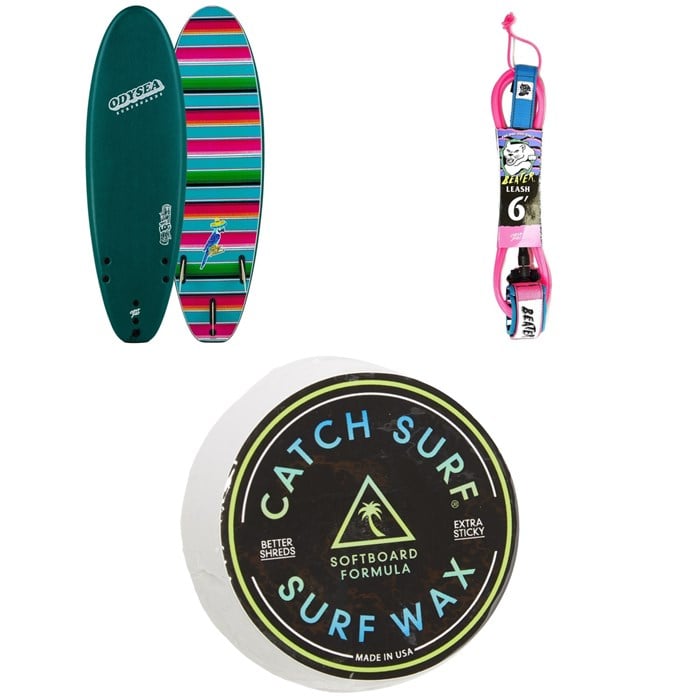 Catch Surf - Odysea 6'0" Log x Johnny Redmond Surfboard + Beater 6' Leash + Catch Surf Surf Wax